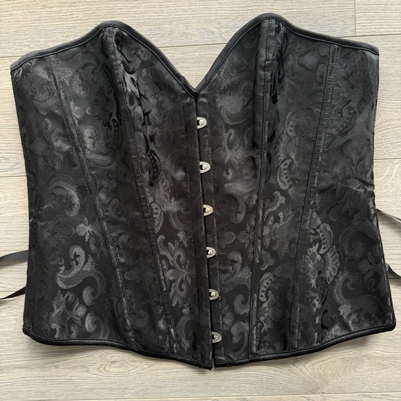 Vintage Black Lace-Up Corset Top Never Worn - Picture 7 of 12